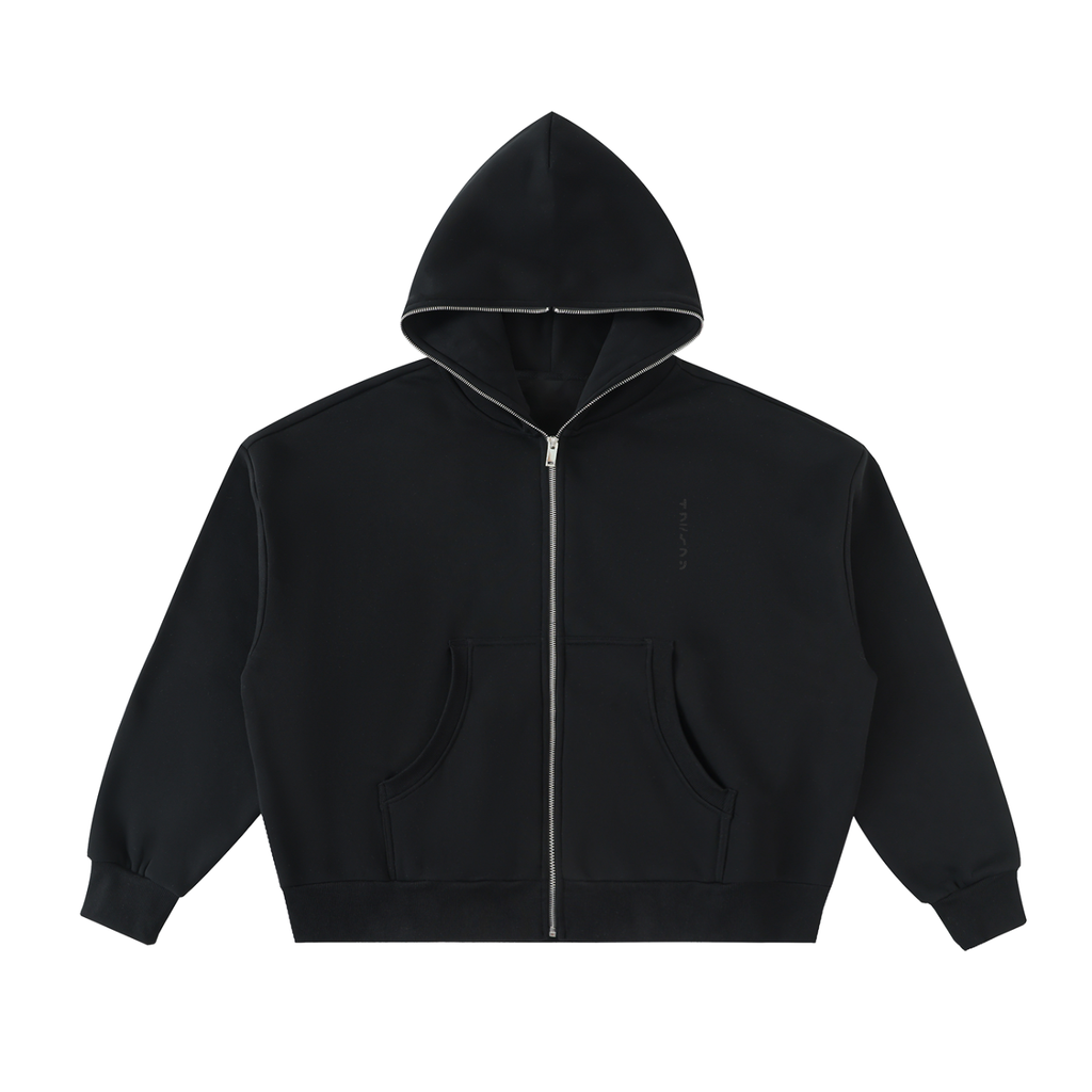 The Demigod Fleeced Full-Zip Boxy Hoodie