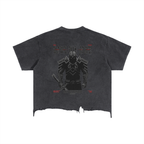 The Demigod Vintage Wash Boxy Distressed Hem T-Shirt