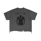 Vintage Wash Boxy Distressed Hem T-Shirt