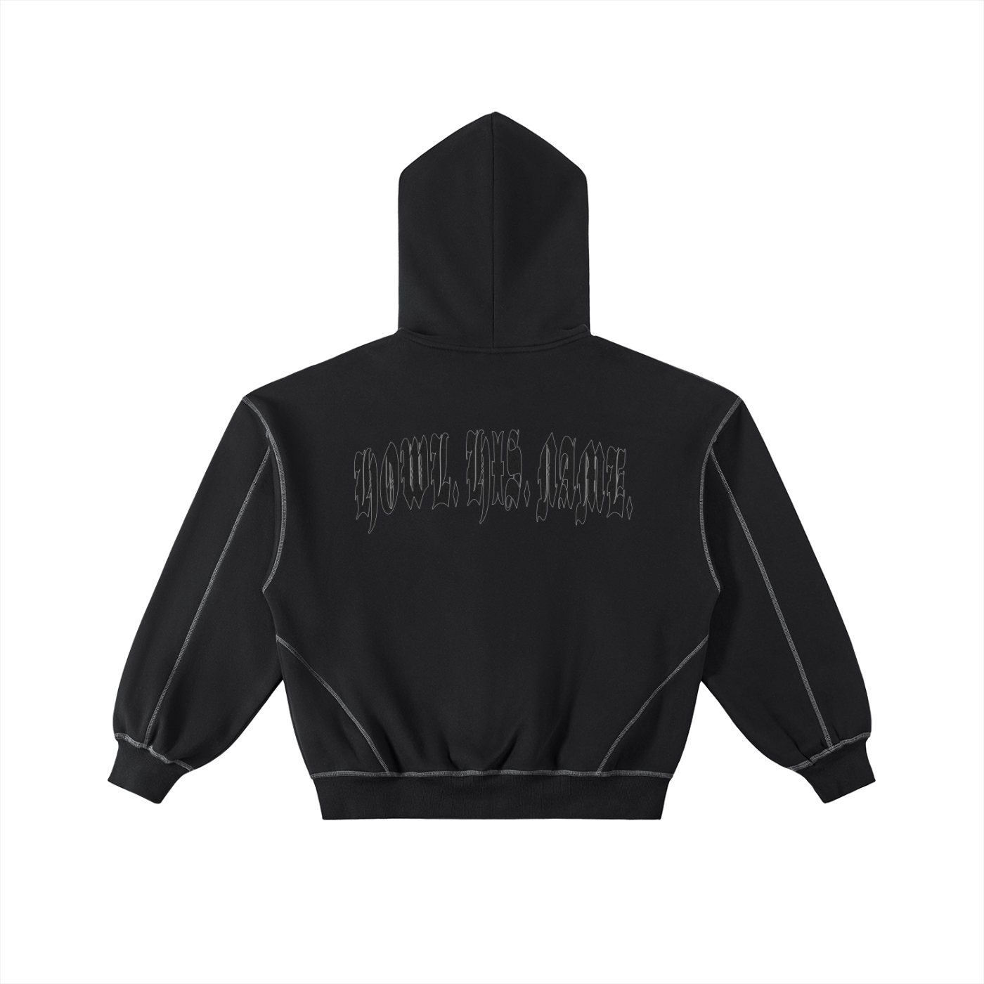 Infernal Stone Boxy Fleece Zip Hoodie.