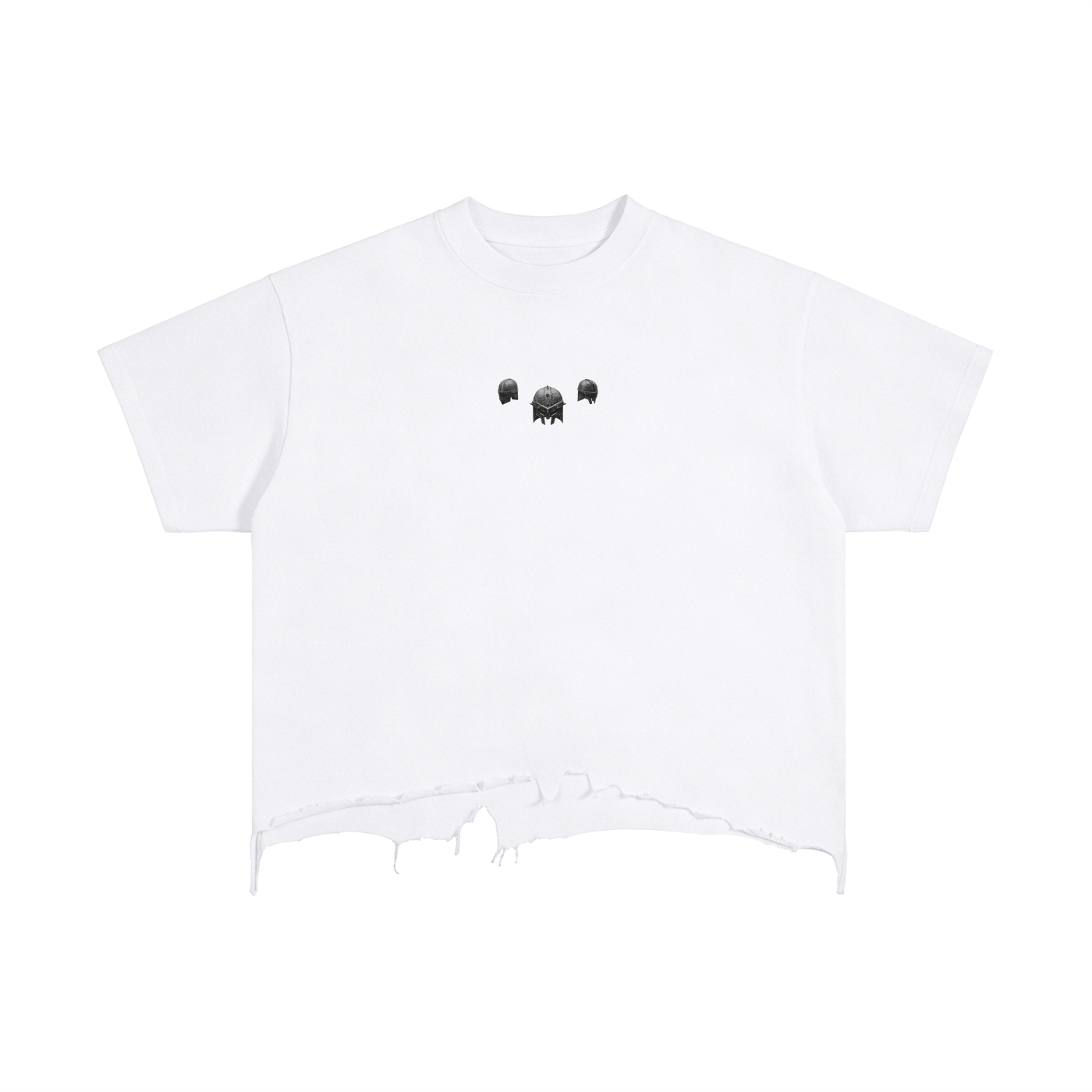 Vintage Wash Boxy Distressed Hem T-Shirt