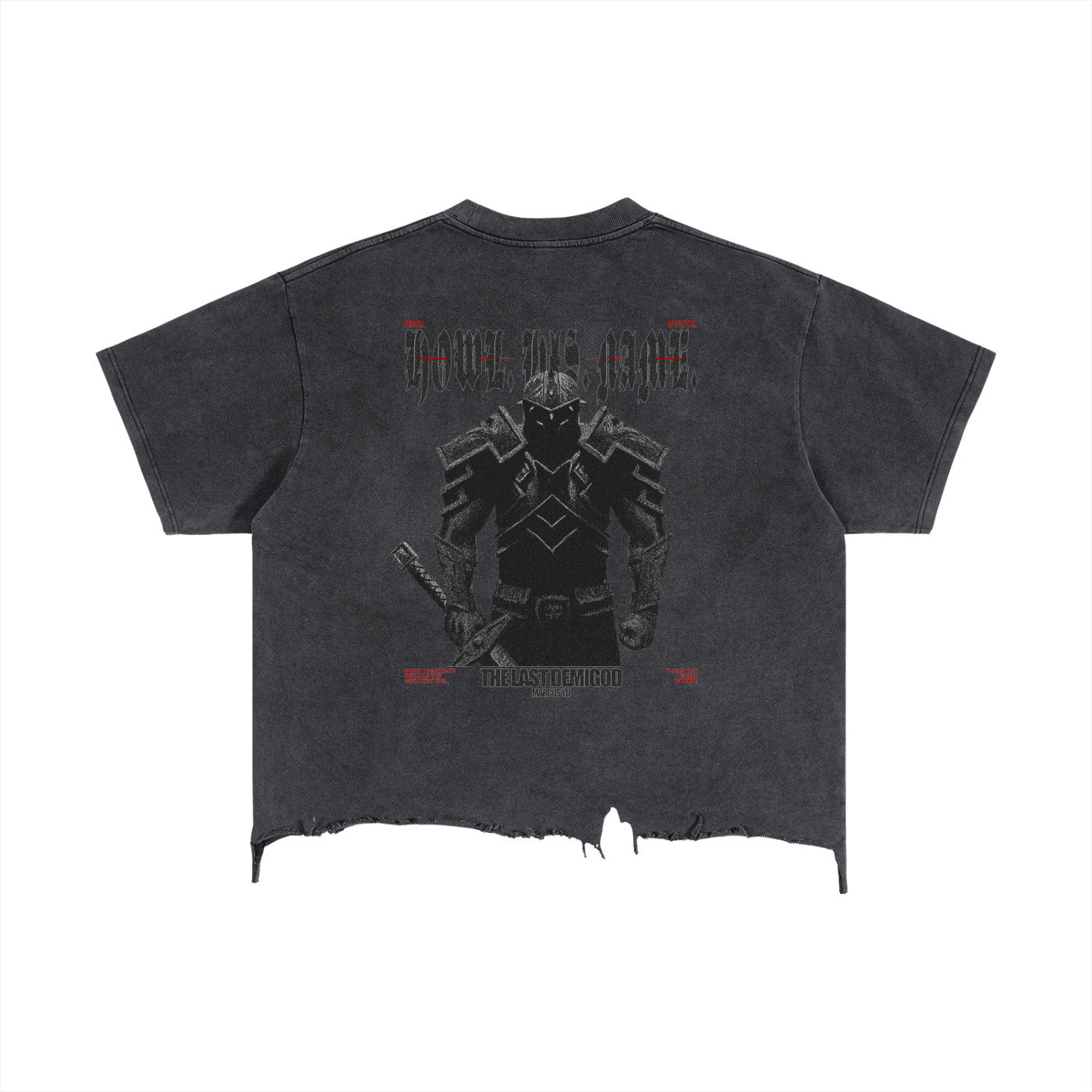 Vintage Wash Boxy Distressed Hem T-Shirt