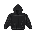 Infernal Stone Boxy Fleece Zip Hoodie.