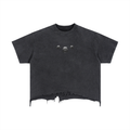 The Demigod Vintage Wash Boxy Distressed Hem T-Shirt