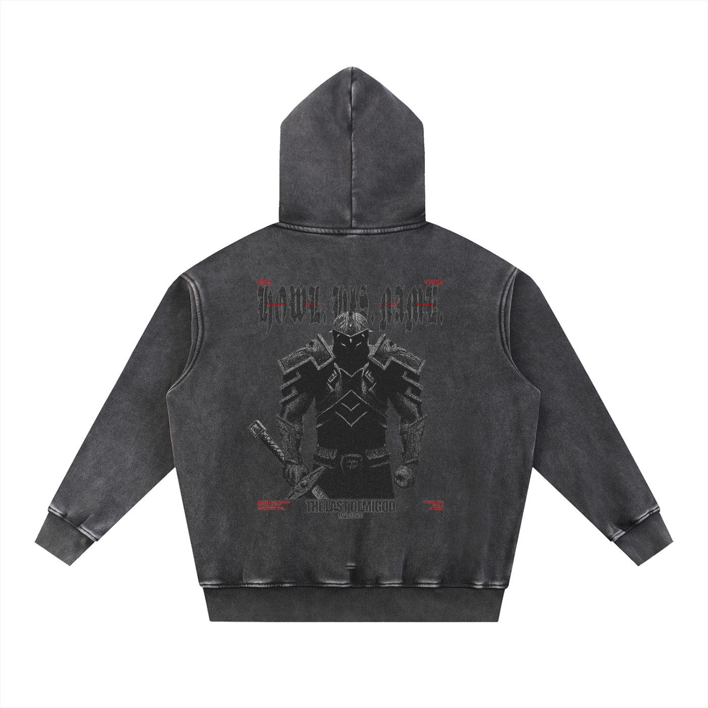 The Demigod Snow Wash Fleece Oversize Hoodie