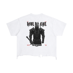 The Demigod Vintage Wash Boxy Distressed Hem T-Shirt
