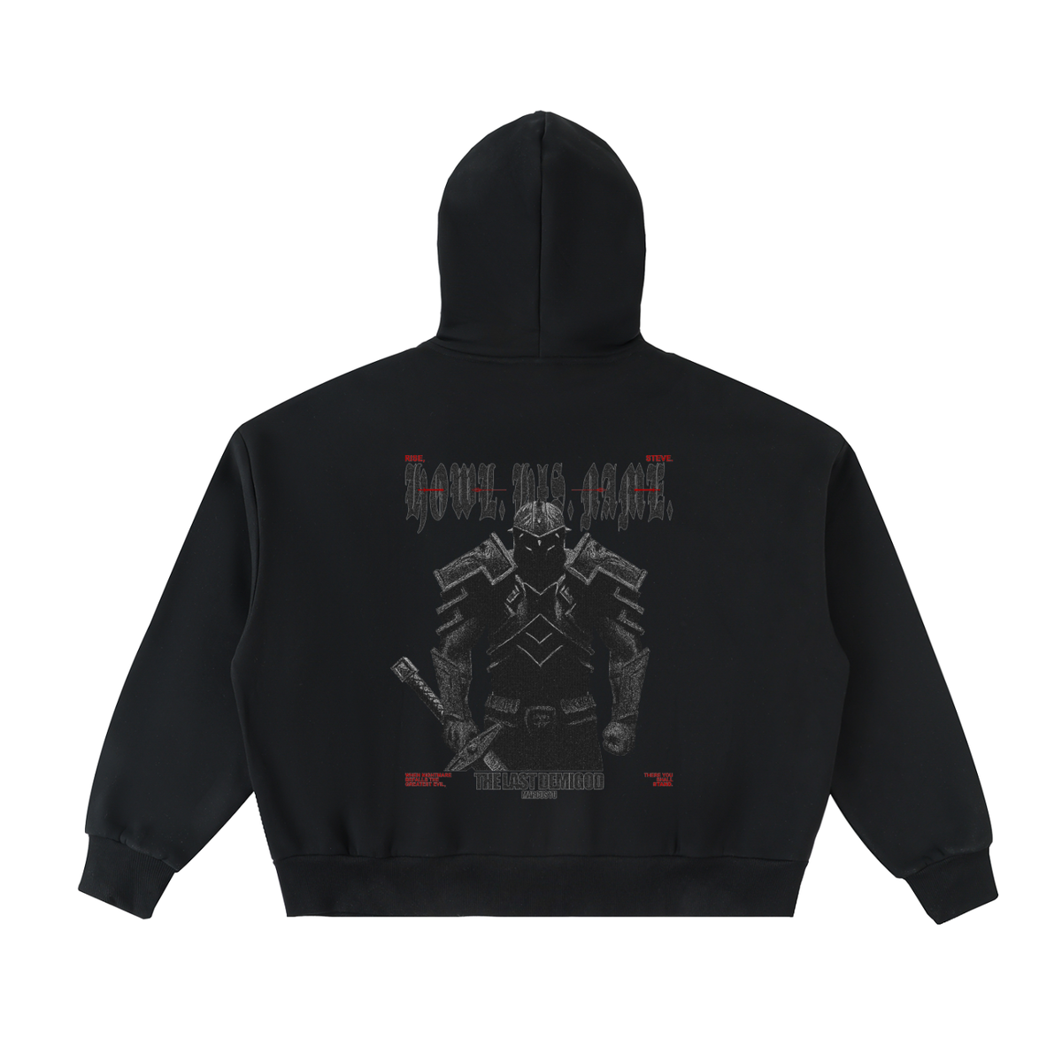 Fleeced Full-Zip Boxy Hoodie